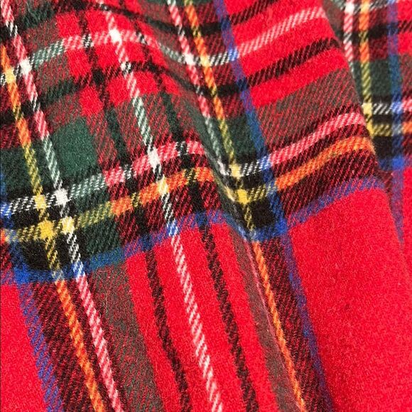 Red, green, yellow, blue and Black zip up Jacket with Plaid Design - Picture 3 of 7